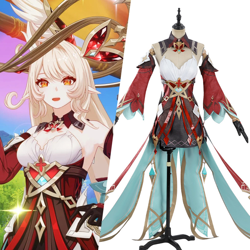 Anime Cosplay Dress For Women - Genshin Impact Alice Cosplay Set Witch's
