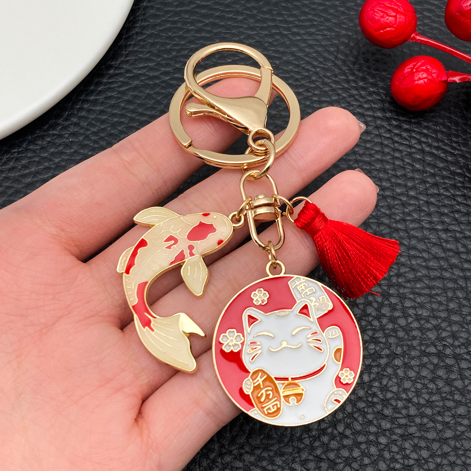 Naruto Headband Metal - Japanese Maneki-neko (Lucky Cat) Keychain, Japanese
