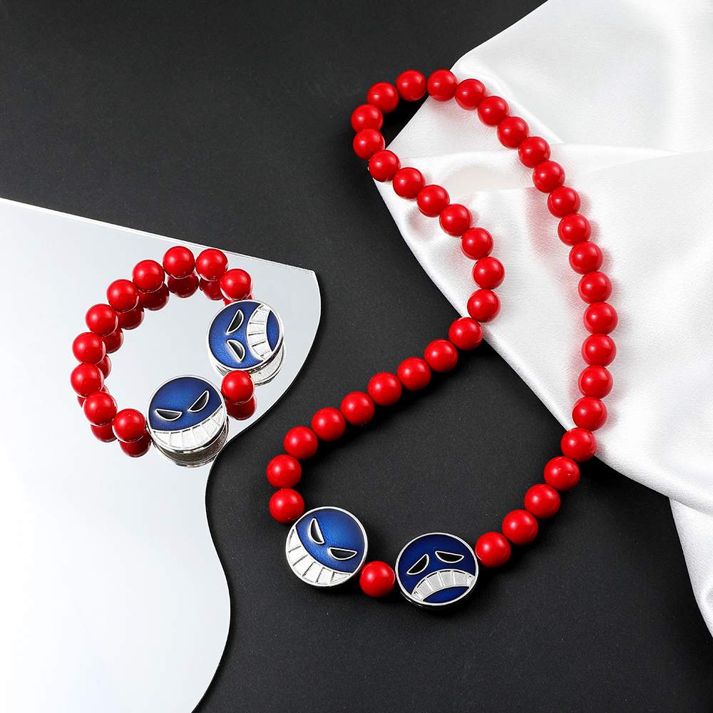 Anime Red Beads Face Bracelet  - Anime Cosplay Website avis et prix