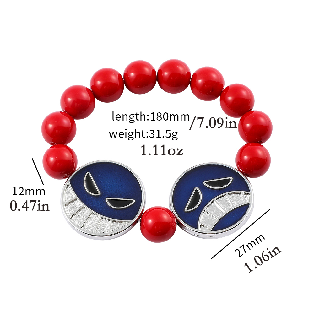 Anime Red Beads Face Bracelet  - Anime Cosplay Website avis et prix