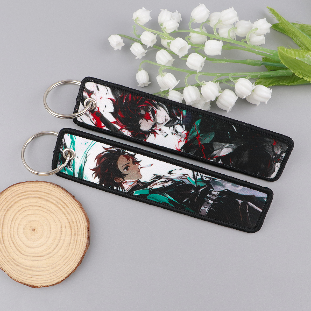 Anime Ghost Embroidery Key Fob - Anime Cosplay Website avis et prix
