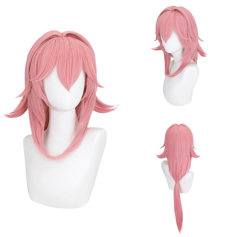 Yae Miko Cos Wig Pink Natural  - Cosplay Anime Yae Miko avis et prix