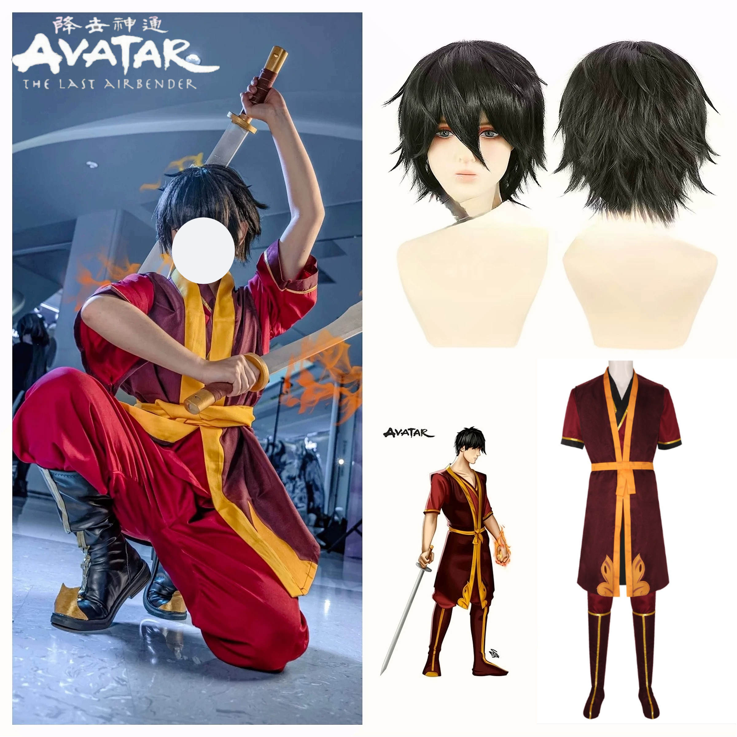 Zuko Cosplay Costume Avatar Th - Cosplay Avatar Anime avis et prix